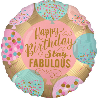 Μπαλόνι Foil 18” Happy Birthday Stay Fabulous