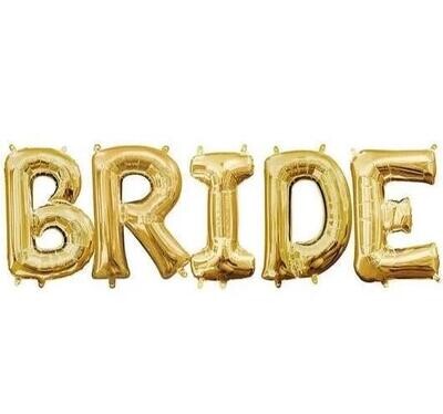 BRIDE Χρυσά Foil Μπαλόνια 16''