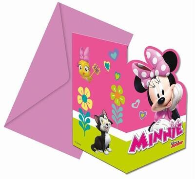 Προσκλήσεις πάρτυ Minnie Happy Helperes (6 τεμ)