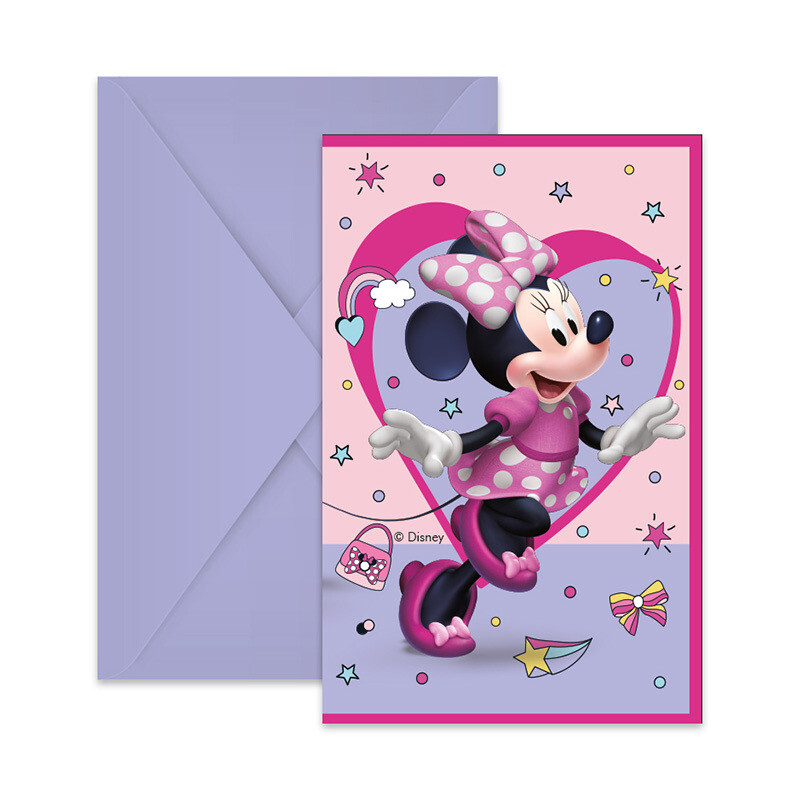 Minnie Junior Disney Προσκλήσεις & Φάκελοι με Κοπτικό 6τμχ 93942