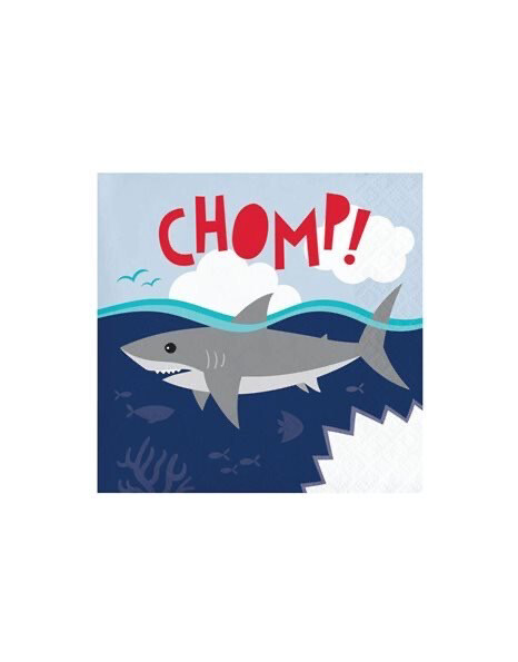 Xαρτοπετσέτες Mικρές Shark Party 350500 Creative Converting (16 τεμάχια)