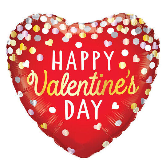 18″ Μπαλόνι Καρδιά Happy Valentine’s Day