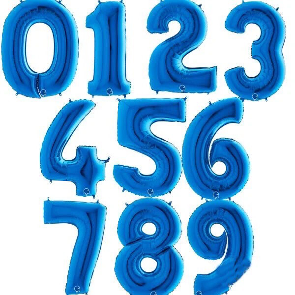 Μπαλόνια Αριθμοί Μπλε 100 cm – 40″