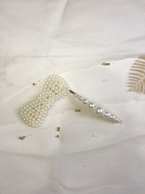 Σετ κοκαλάκια μαλλιών με πέρλες