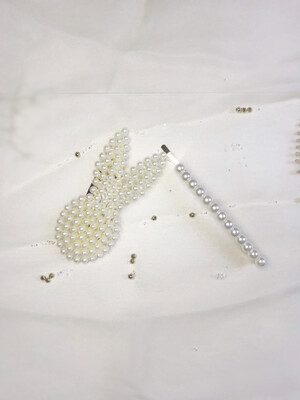 Σετ κοκαλάκια μαλλιών με πέρλες