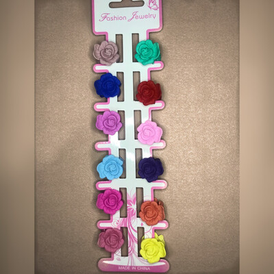 κλαμεράκια μαλλιών λουλουδάκια (σετ 12 τμχ)