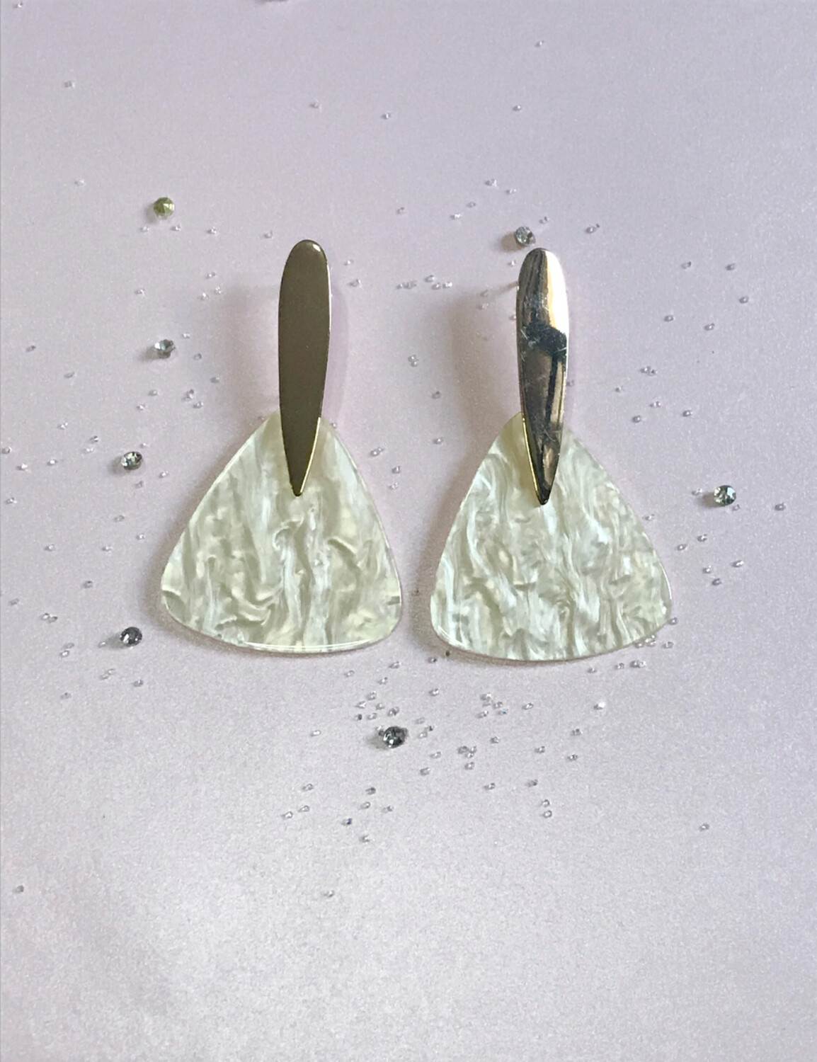 Σκουλαρίκια με εφέ γρανίτη