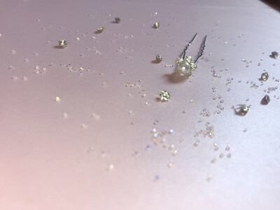 Φουρκέτα με πέρλα και στρας