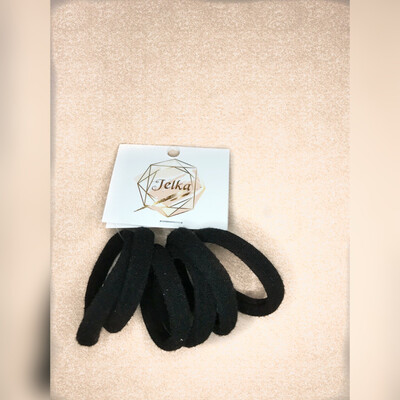 Σετ 6 μαύρα λαστιχάκια