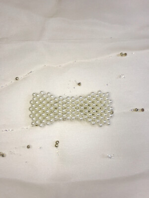 Κοκαλάκι μαλλιών φιόγκος με πέρλες