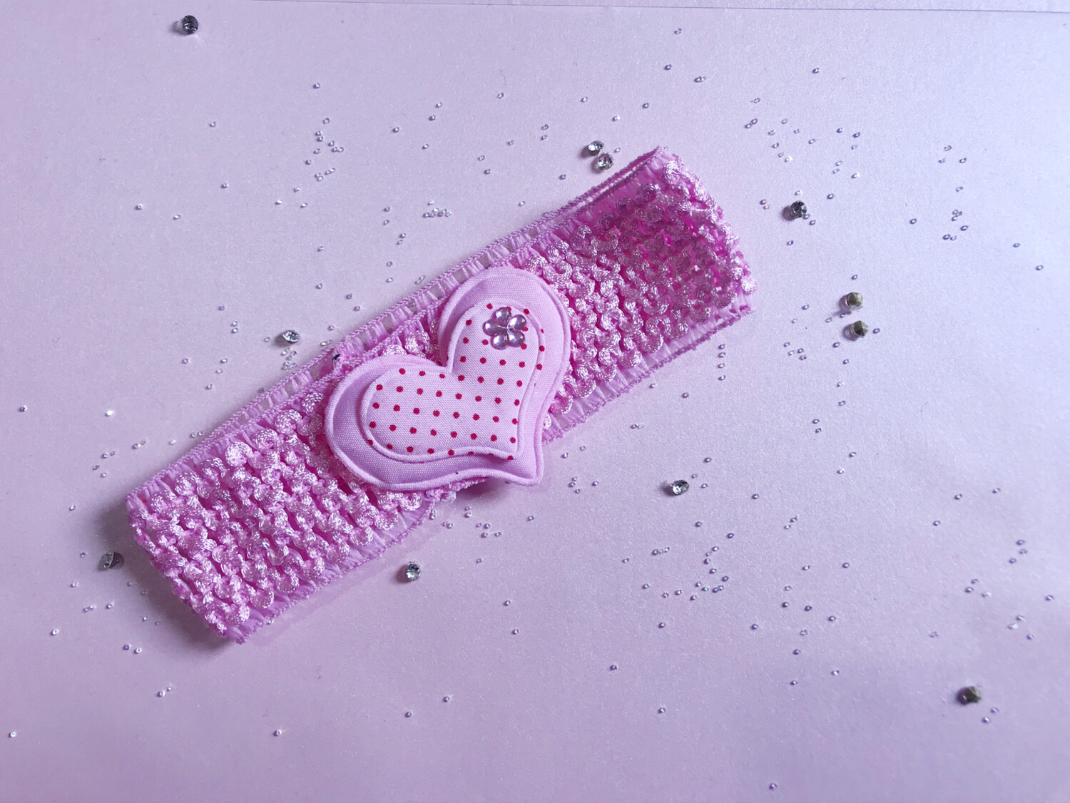 Κορδέλα μαλλιών με καρδιά