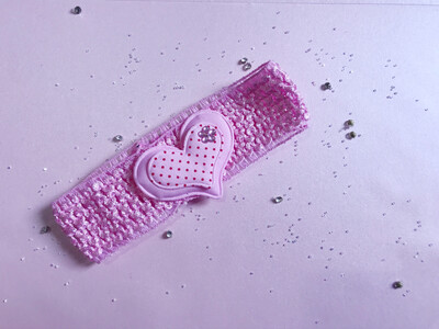 Κορδέλα μαλλιών με καρδιά