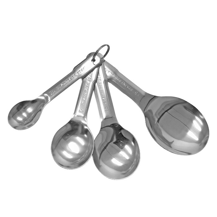 Δοσομετρητής κουτάλια 4τμχ Ανοξείδωτο ατσάλι