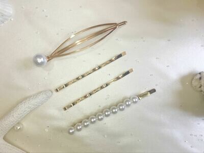 Σετ κλιπ μαλλιών με πέρλες