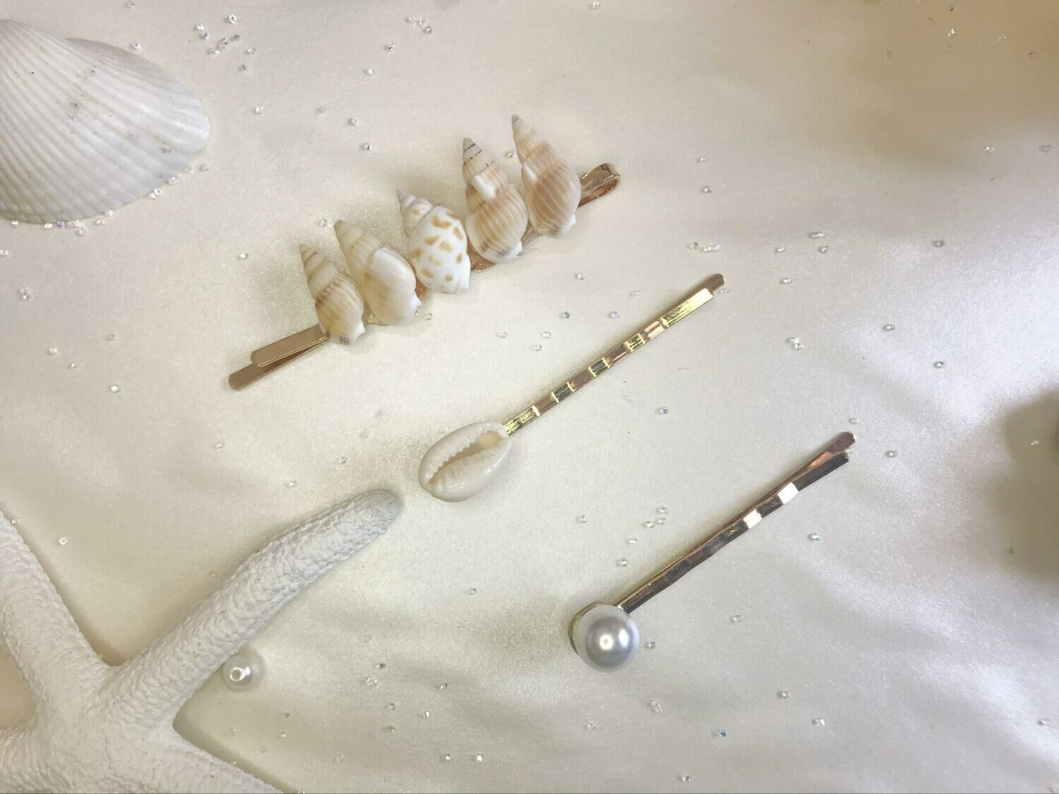 Σετ κλιπ μαλλιών κοχύλια