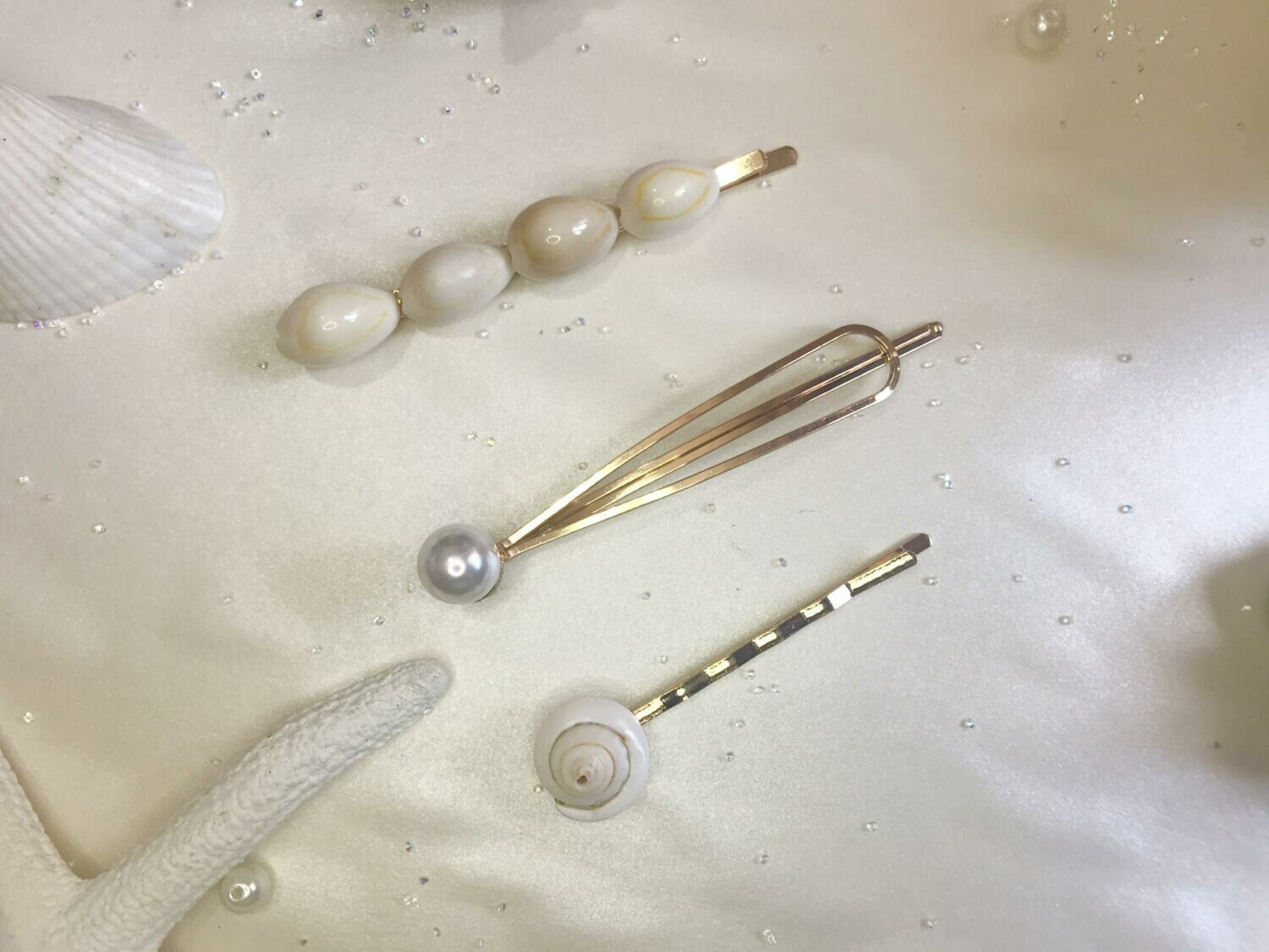 Σετ κλιπ μαλλιών κοχύλια