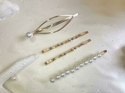 Σετ κλιπ μαλλιών με πέρλες
