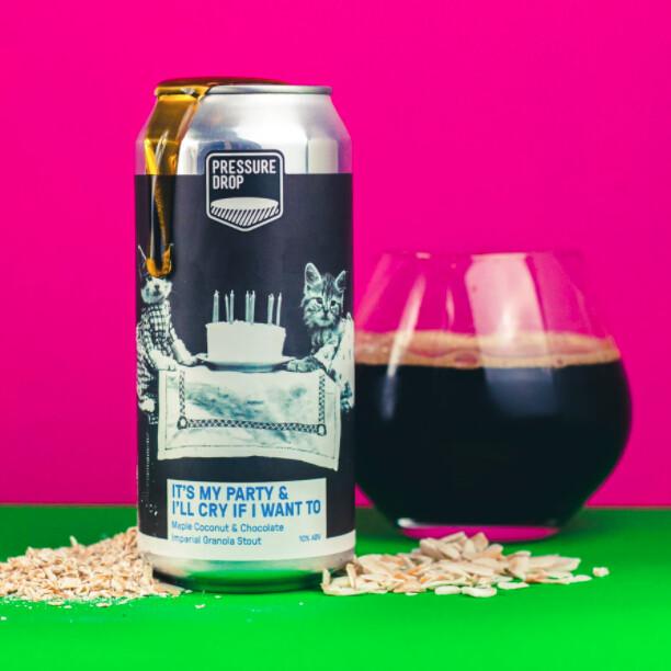 NEW Pressure Drop 'It's My Party & I'll Cry If I Want To' Maple Coconut & Chocolate Imperial Granola Stout 440ml - 10%