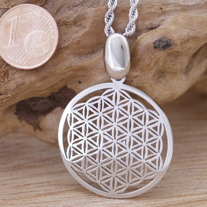 Lebensblume, Blume des Lebens, Anhänger Edelstahlanhänger, 3,5 mm Lebensblume, Blume des Lebens, Anhänger Edelstahlanhänger, 3,5 mm
