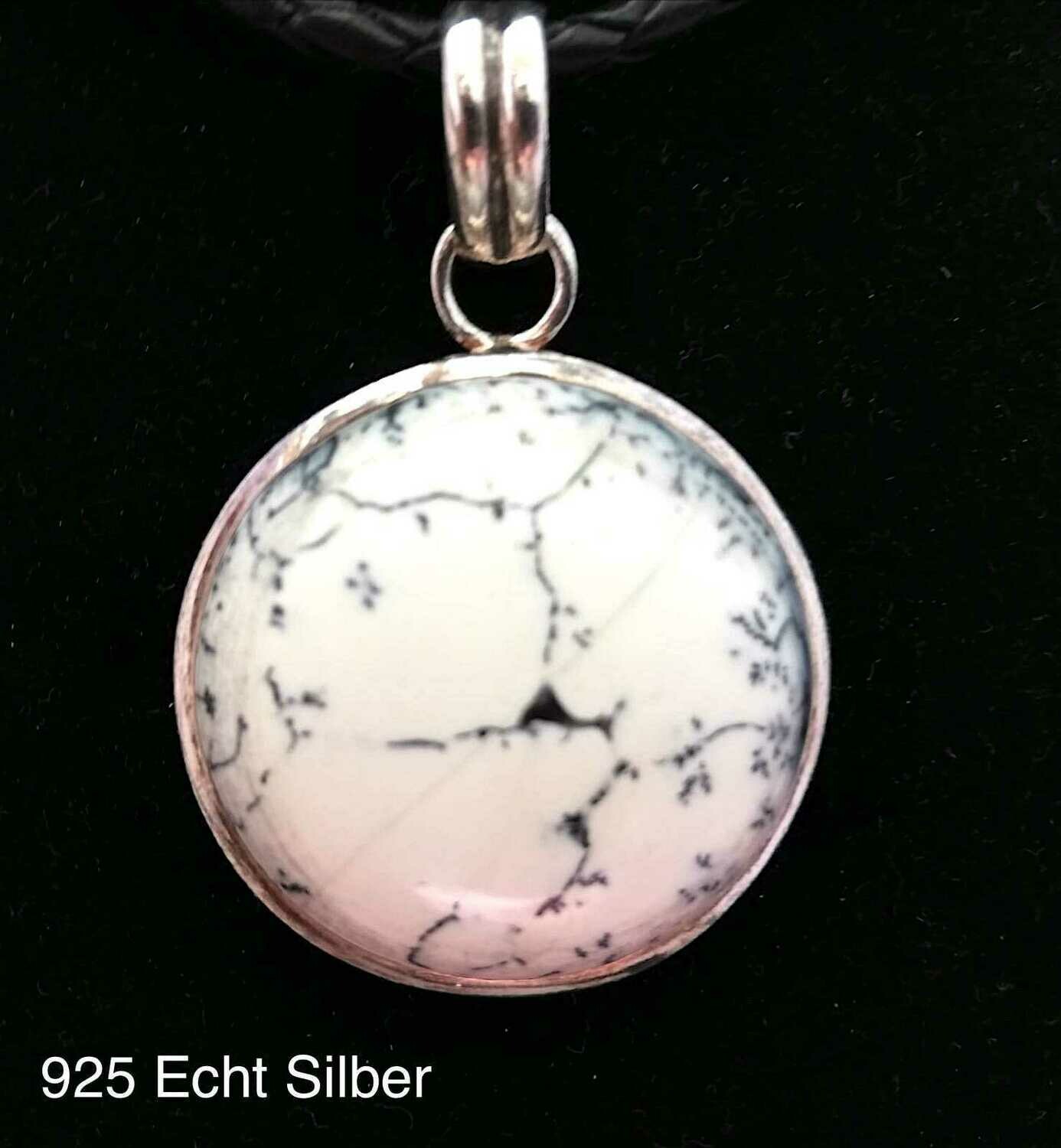 Echt Stein Anhänger, Magnesit  best Quality, 925 Sterling Silber