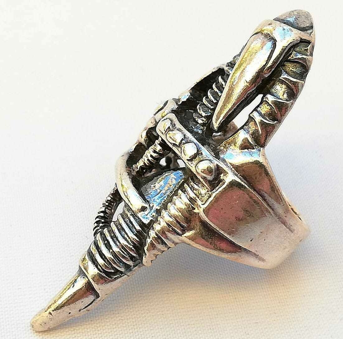 Alien, massiver Gussring, Echt Silber (925 )