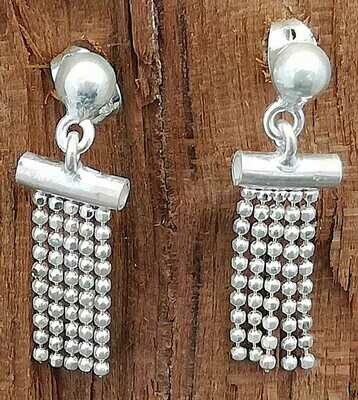 Designer Ohrringe bewegliche Ketten, handgefertigt in Mexico, 925 Sterling Silber, Paarpreis