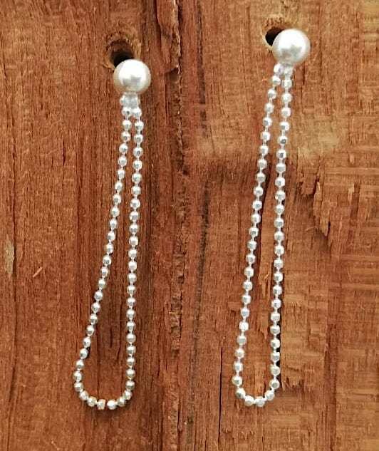 Kugelkette Designer Ohrringe, handgefertigt in Mexico, 925 Sterling Silber, Paarpreis