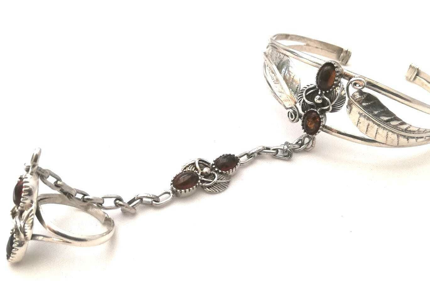 Sklaven Armband, Echt Silber (925) mit echtem Bernstein