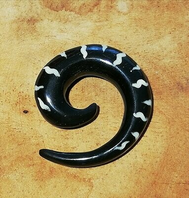 Horn Spirale mit Snake Skin Inlay, Stückpreis
