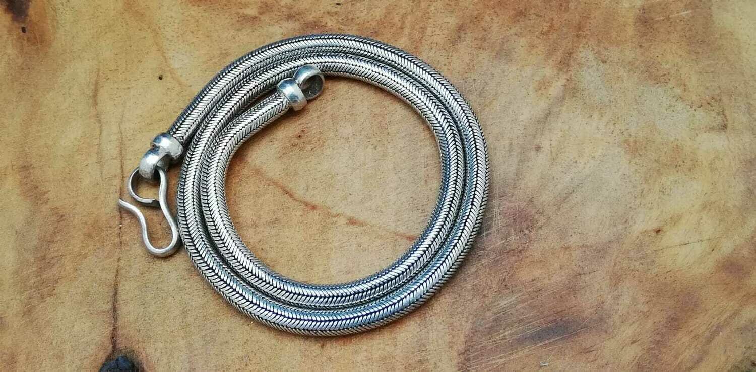 Indische Schlangenkette, Echt Silber