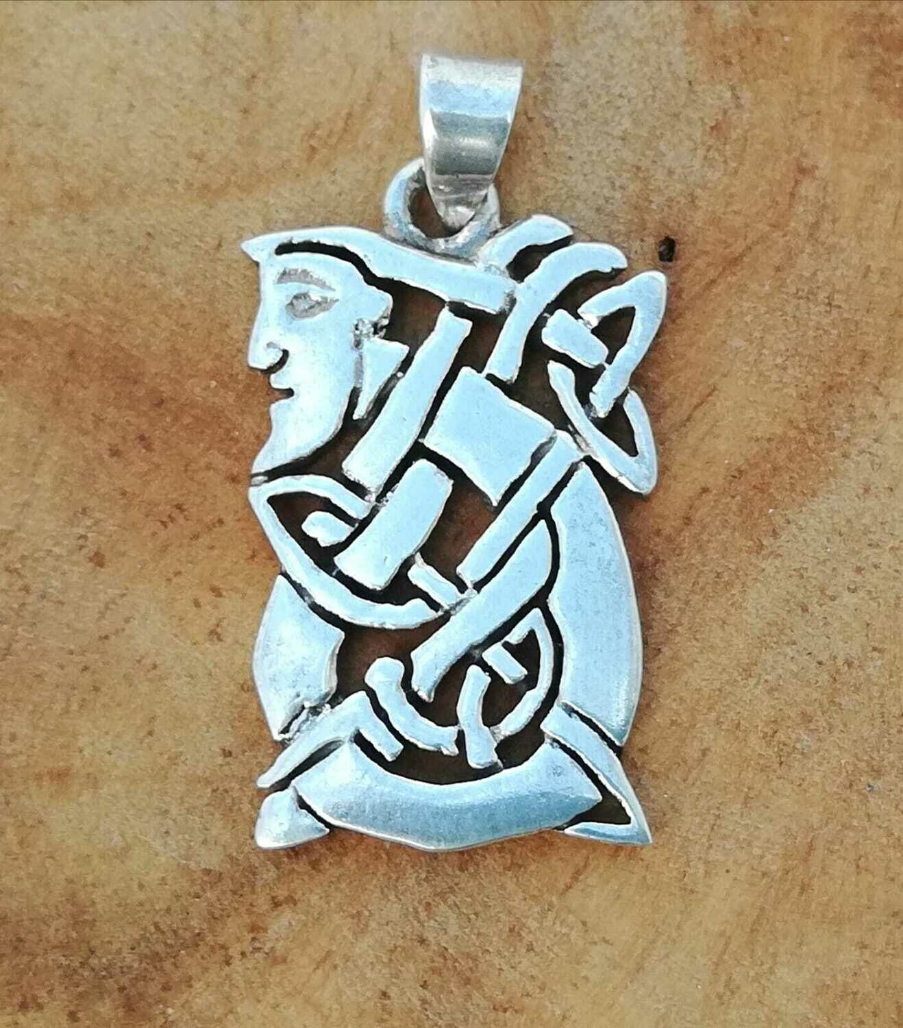 Keltischer Knotenmann, Echt Silber 925