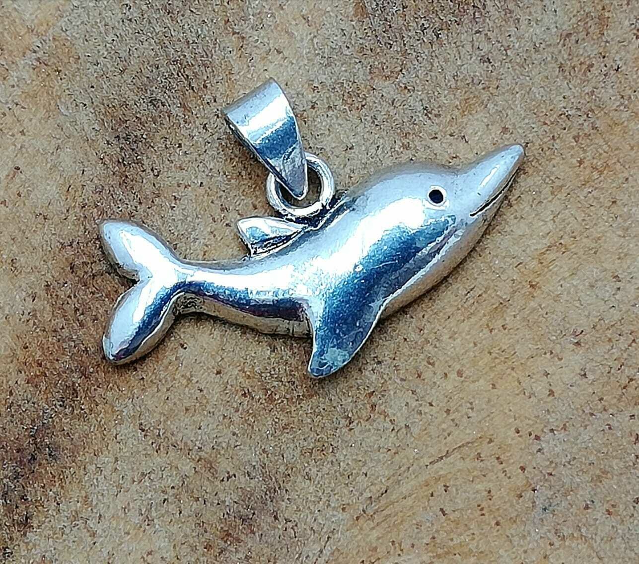 Süsser Delfin, Echt Silber 925 Anhänger