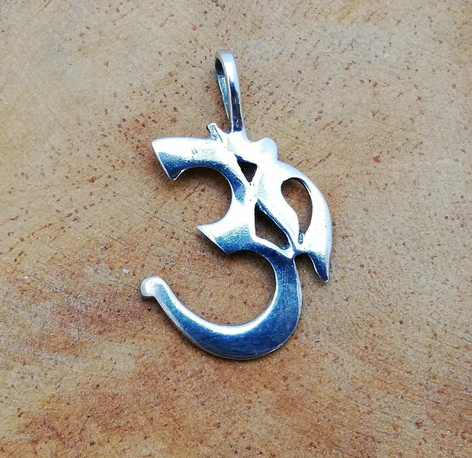 Om (Aum), 925 Sterling Silber Anhänger