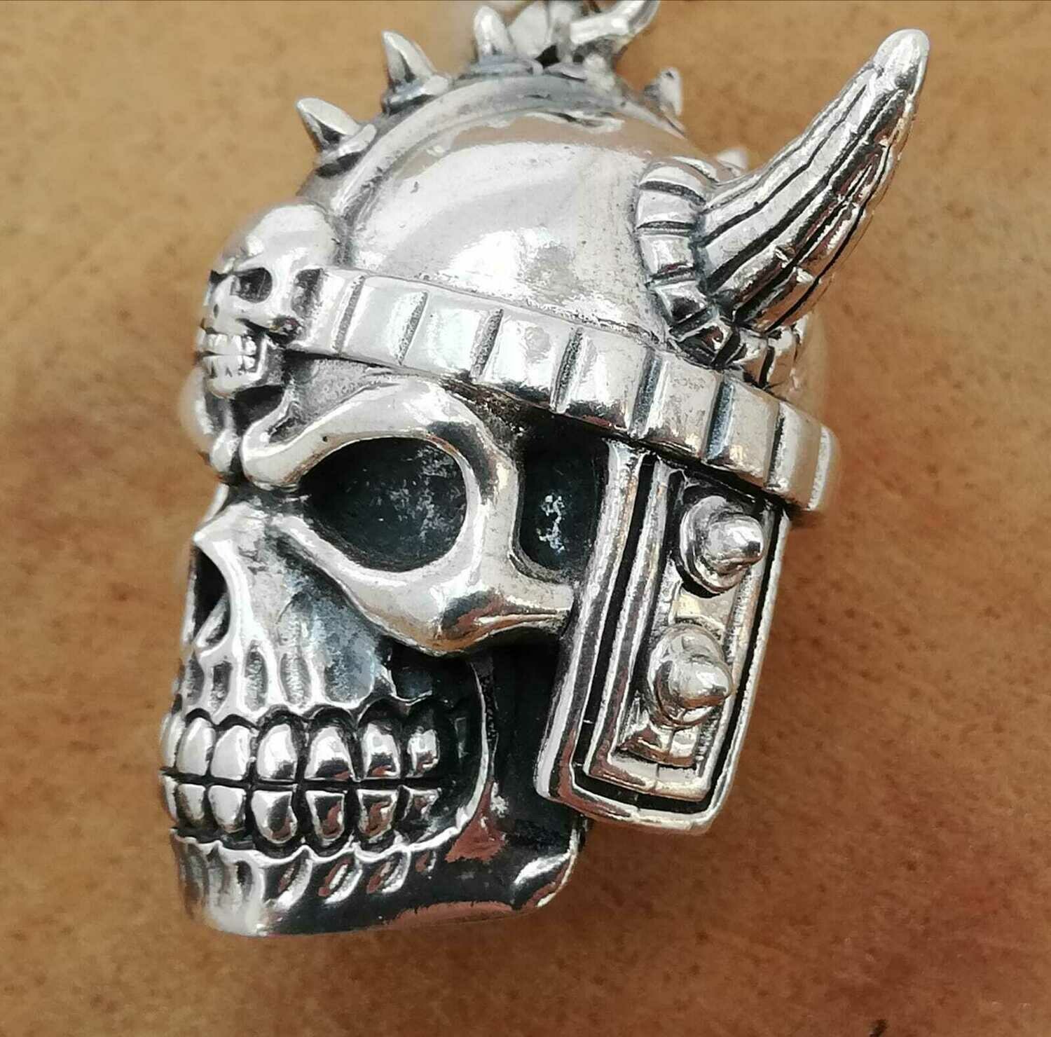 Wikinger Totenkopf, Echt Silber 925 Anhänger