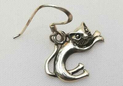 Katzen Ohrringe, Echt Silber 925, Paarpreis