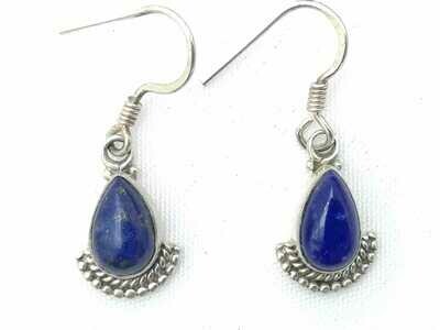 Echt Lapis Lazuli (Chile) Ohrringe, Silber 925, Paarpreis