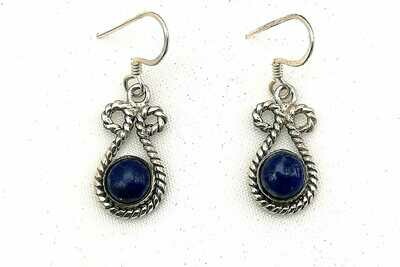 Echt Lapis Lazuli (Chile) Ohrringe, Silber 925, Paarpreis