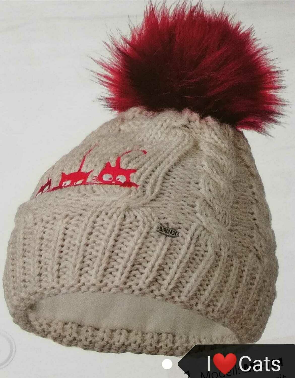 Miau...unsere süsse Katzenmütze in Beige, Handarbeit