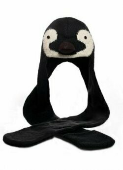 Pinguin mit integrierten Handschuhen und Schal