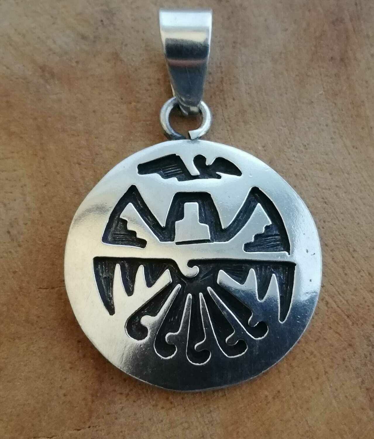 Indianerschmuck "Thunderbird" Donnervogel, Sterling Silber 925