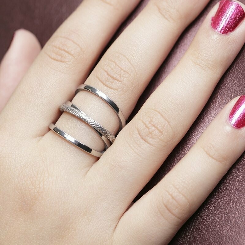 Eleganter Damen Edelstahlring