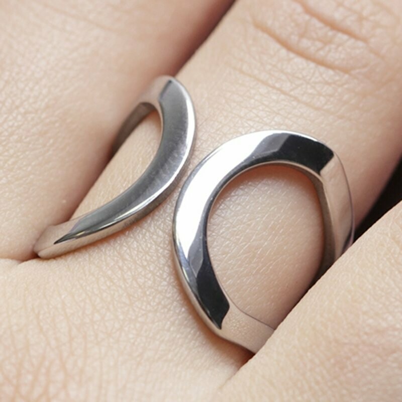 Eleganter Damen Edelstahlring