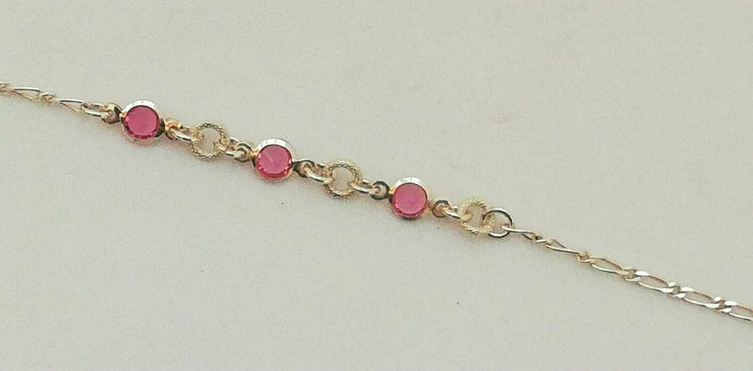 Milano Armband mit Pink Zirkonias, Echt Silber (925)