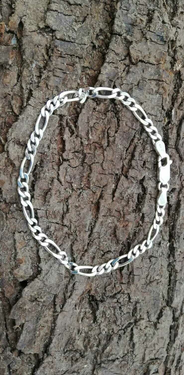 Figaro Armband , Echt Silber (925)