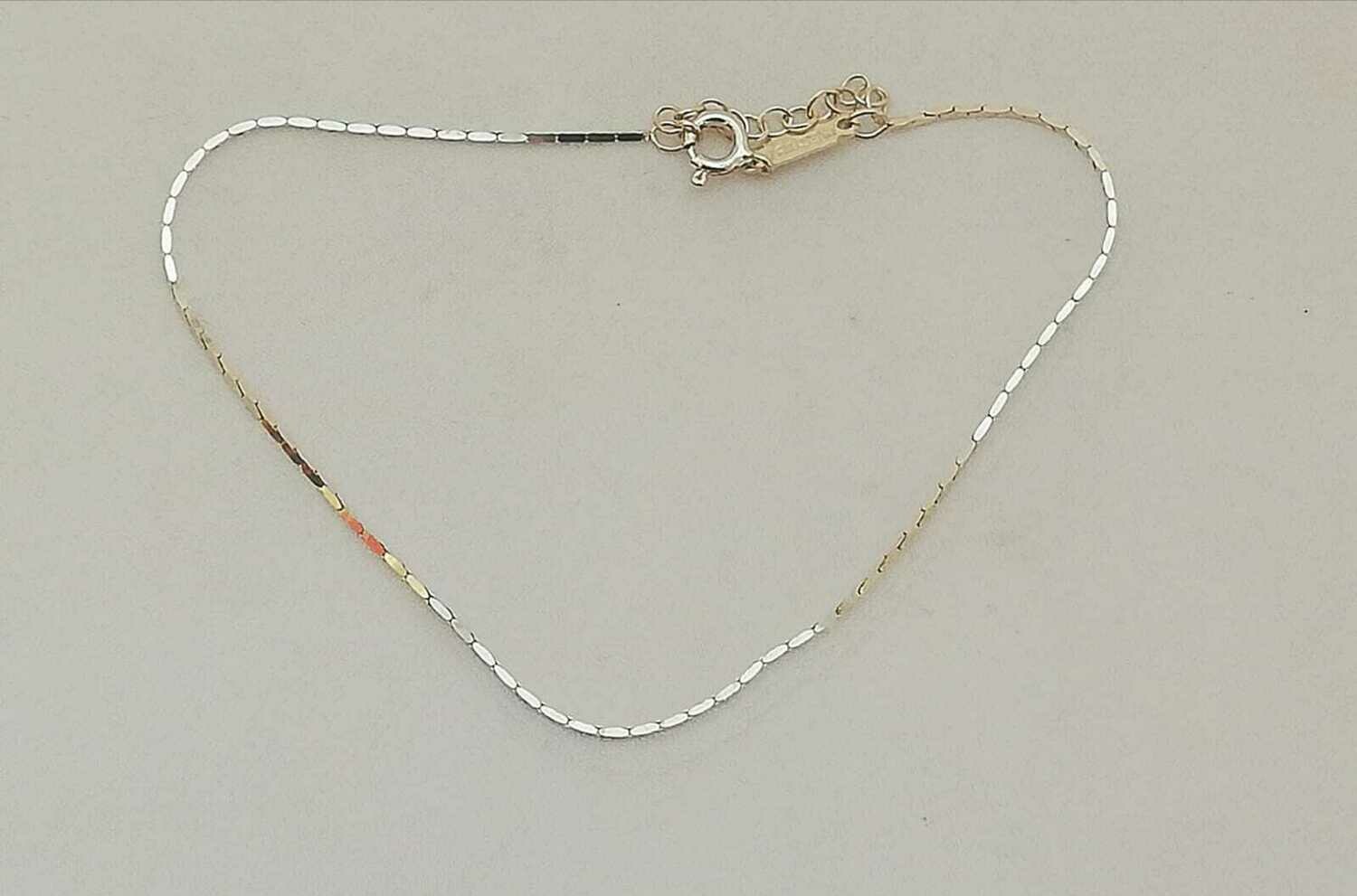 Fusskette Classic, Echt Silber 925 Sterling Silber, 223cm