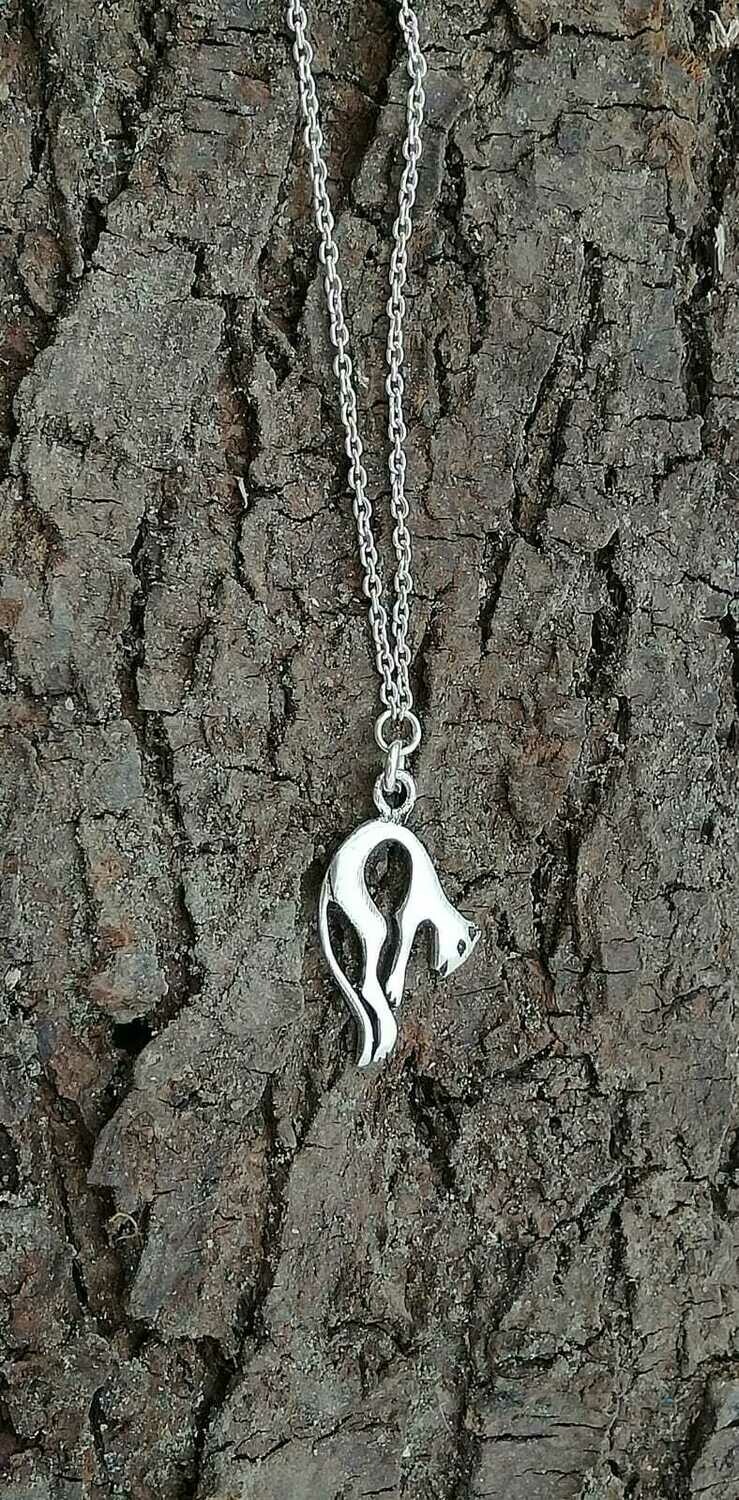 Bauchkette Panther, 925 Sterling Silber, 80 cm