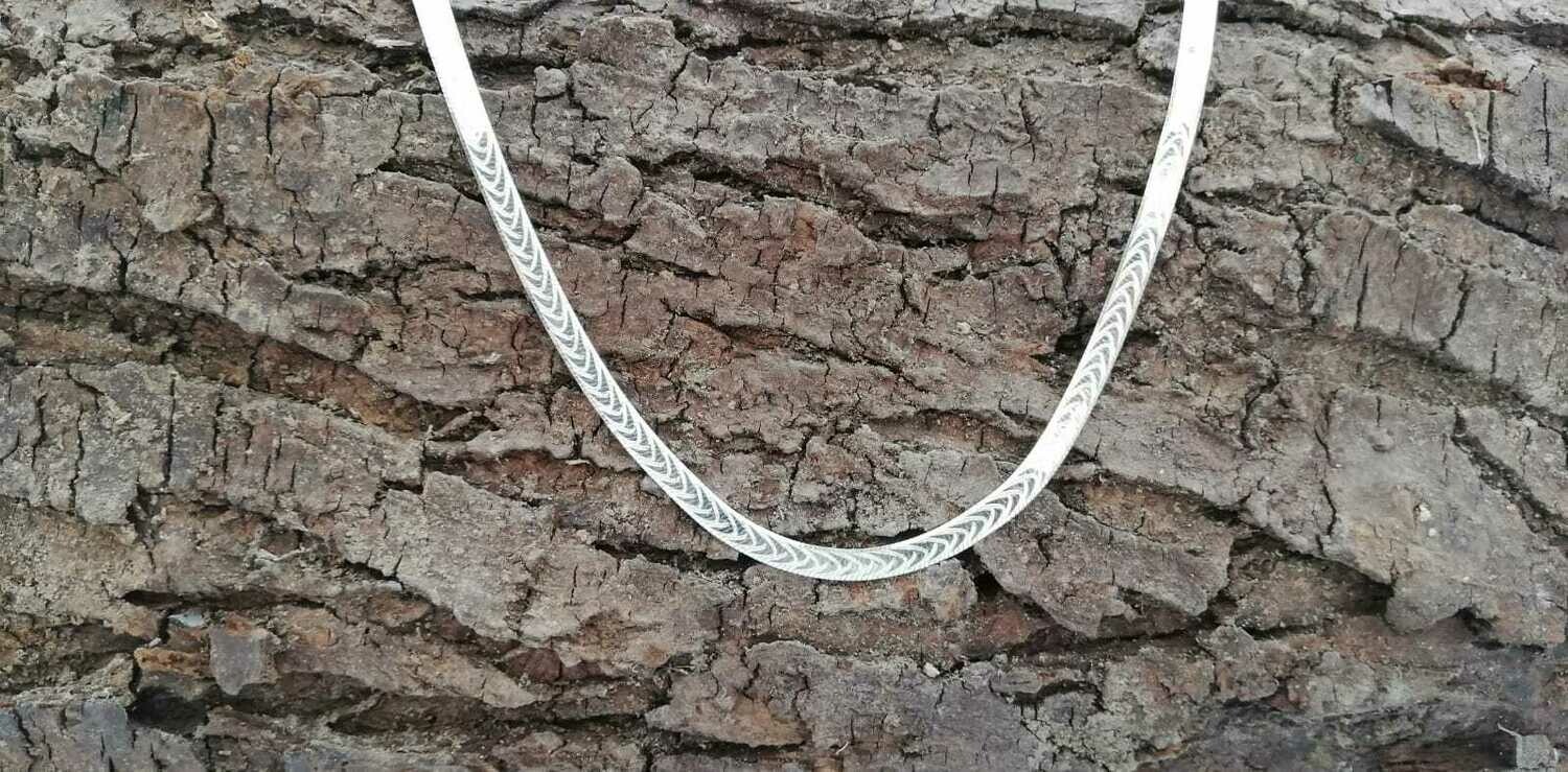 Italienische Schlangenkette, 925 Sterling Silber, 45 cm