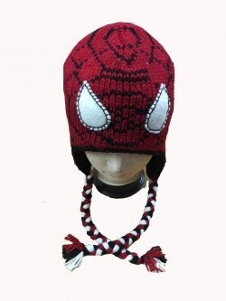 Spider el hombre Arana der Spinnenmann,  handgestrickt..mit Fleece  Innen  gefüttert...Mollig warm