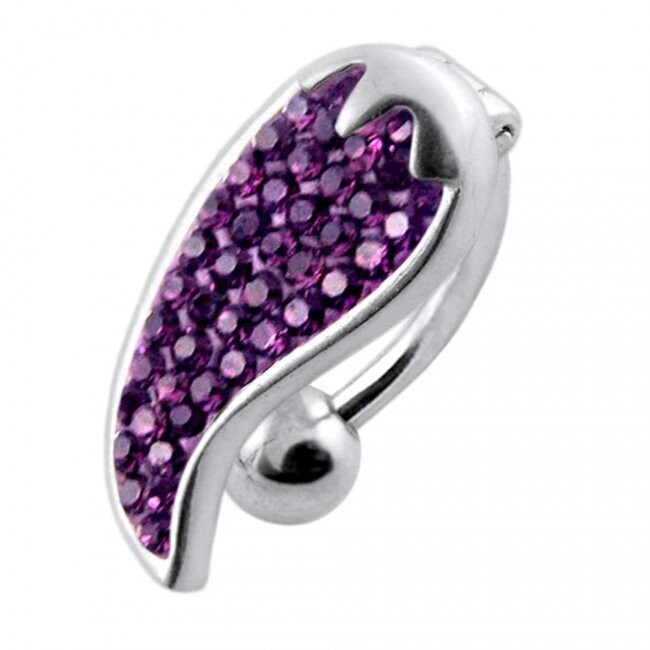 Chilli  Upperside, Bauchnabel Piercing , Echt Silber Anhänger,   mit 316L Chirurgenstahl Stab in 8 mm