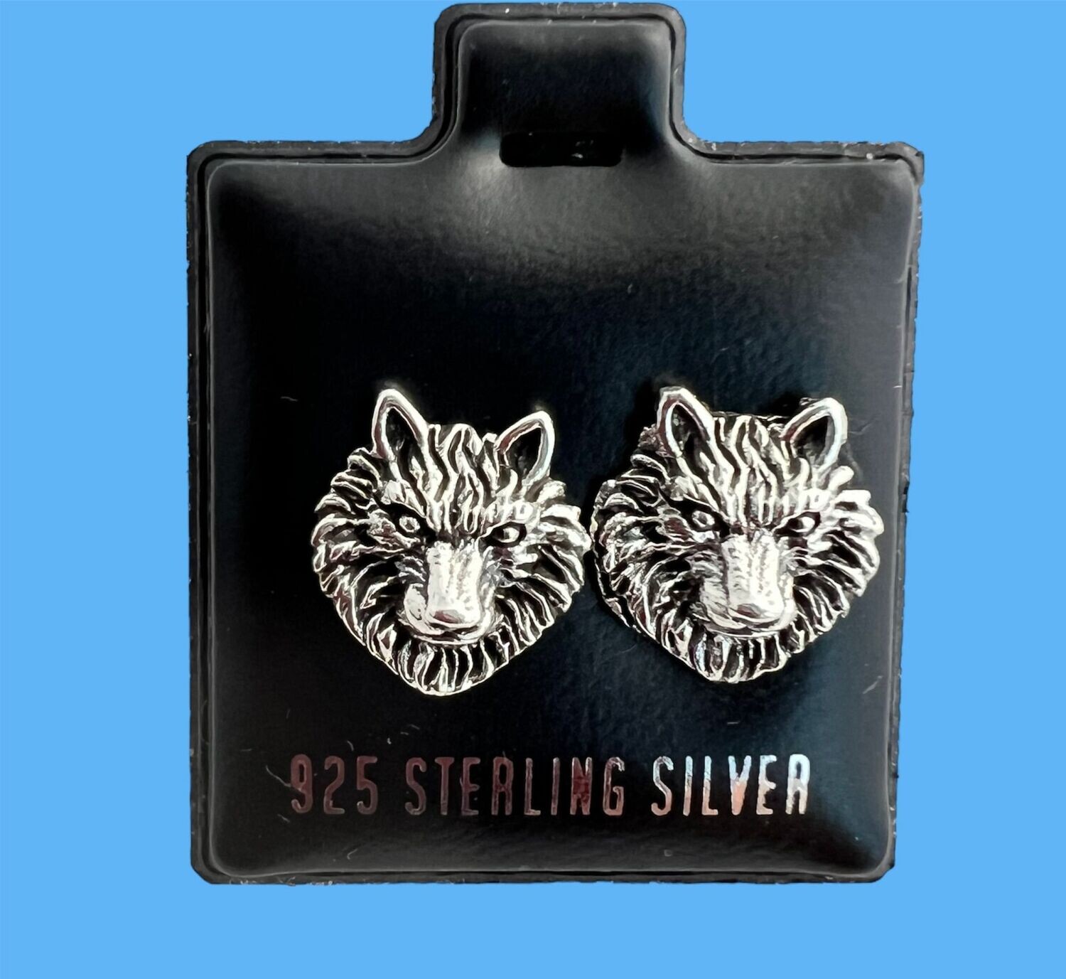 Wolf Ohrstecker,Echt Silber 925 Massiv,  Paarpreis